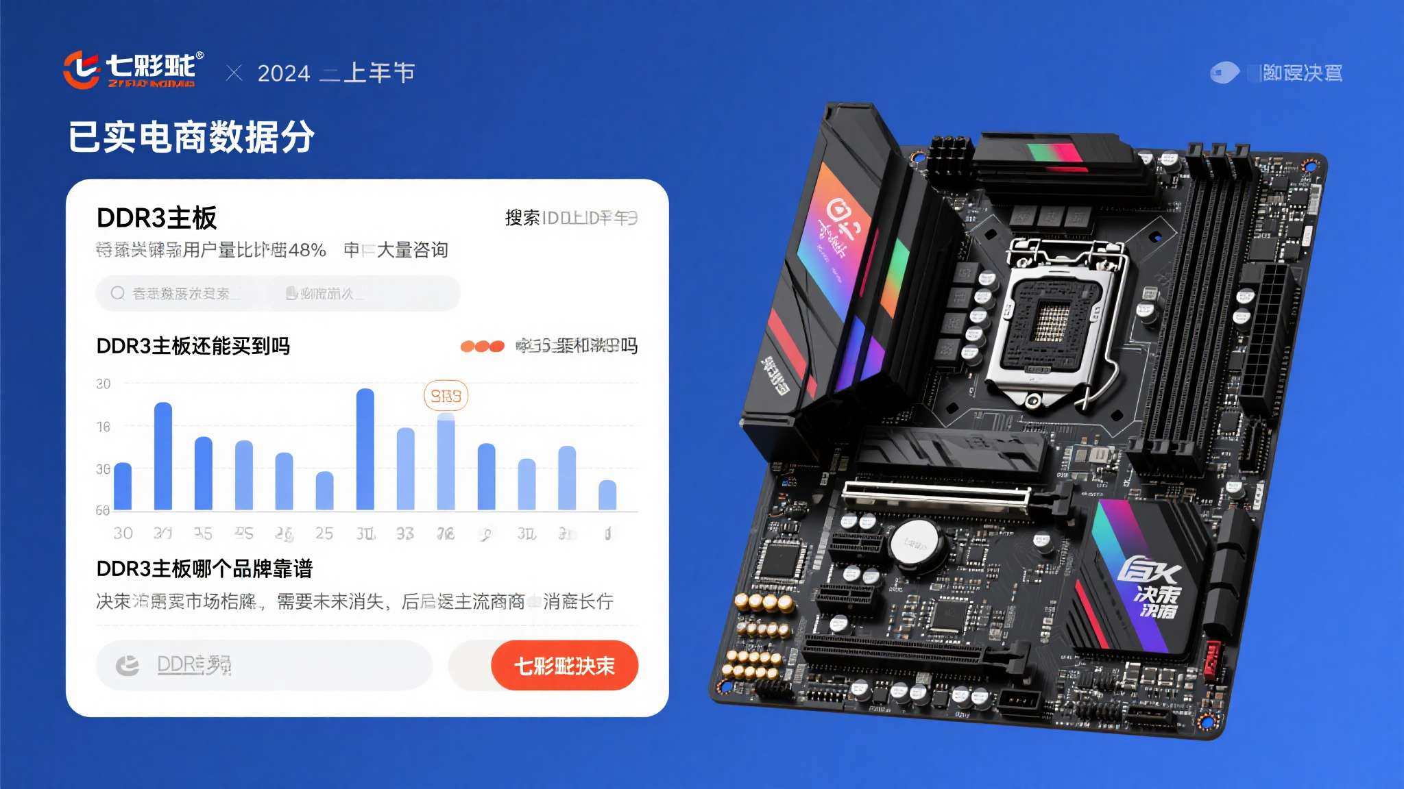 七彩虹主板怎么老是自动重启并提示省电模式 以某电商平台数据为例,2024年上半年,搜索"DDR3主板"关键词的用户量同比上